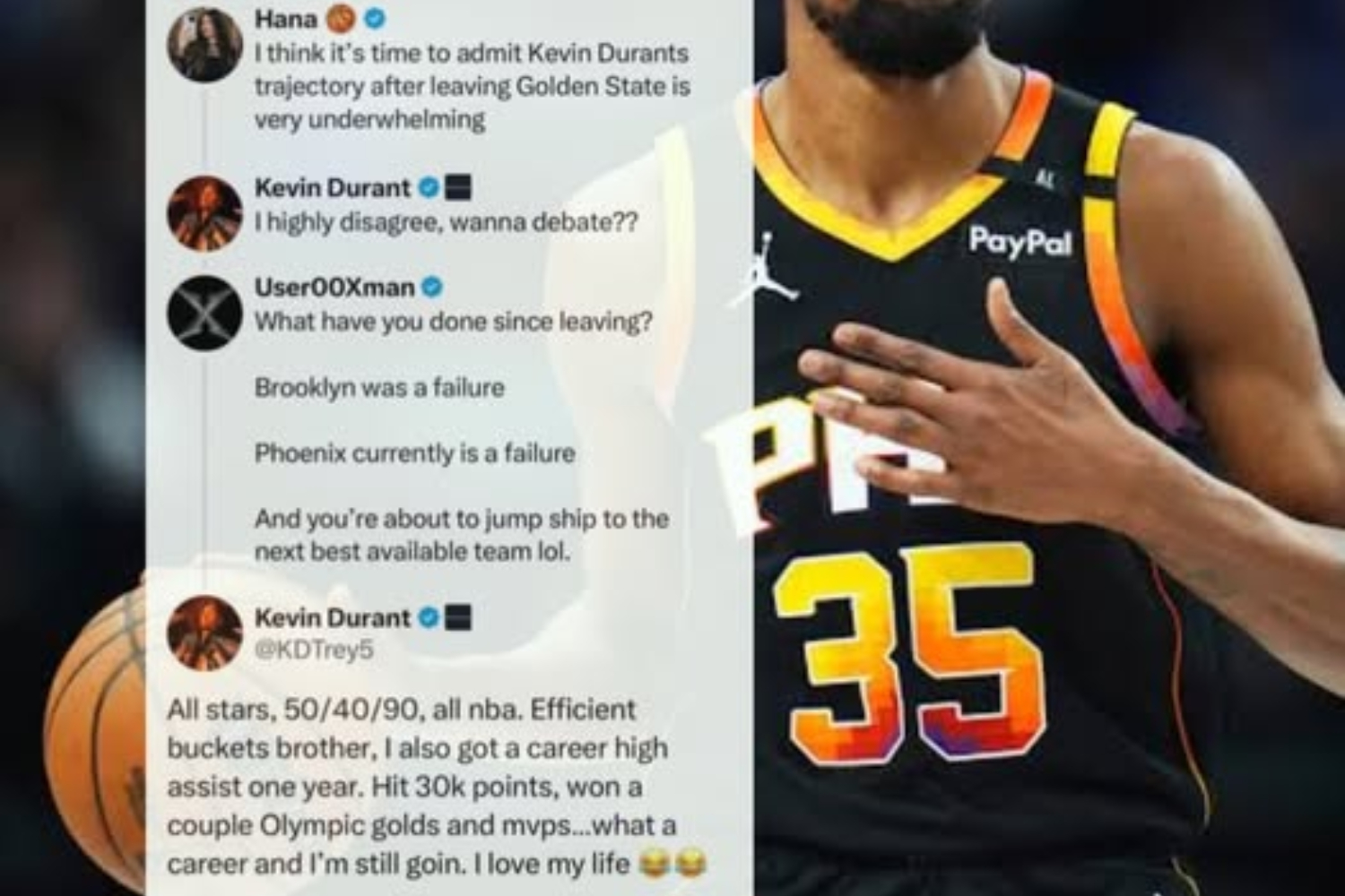 Kevin Durant addresses burner account rumors
